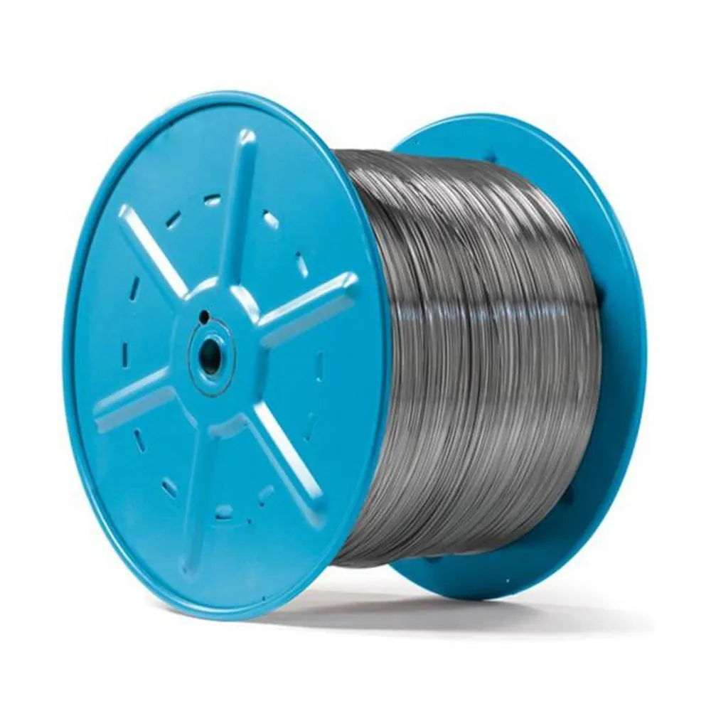 Coil of industrial CP Grade 2 titanium wire with a clean silver grey metallic finish