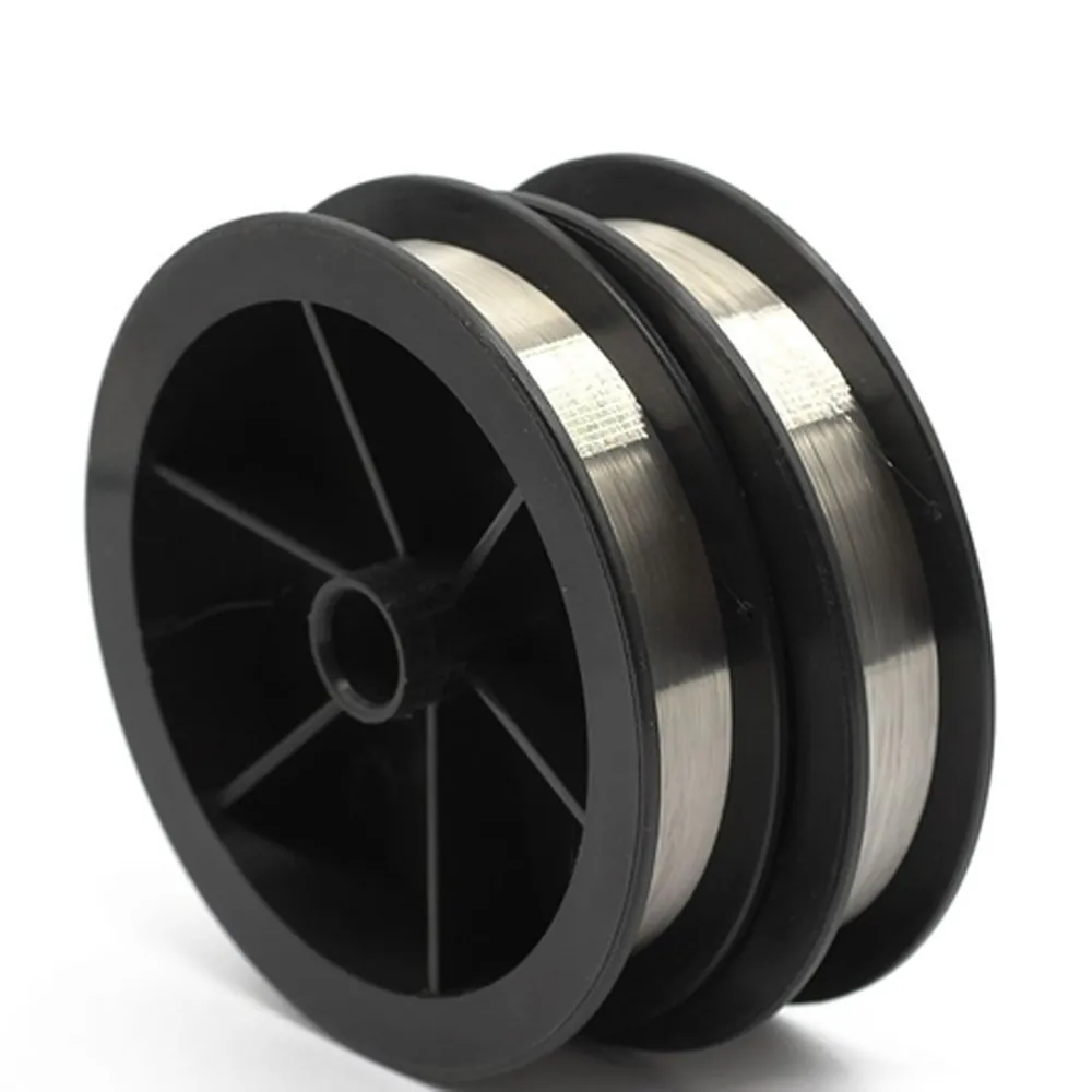 Single spool of neatly wound ASTM Grade 3 TA3 titanium wire on a white background