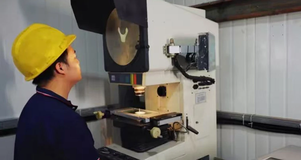 quality inspection using advanced testing equipment in a manufacturing facility.